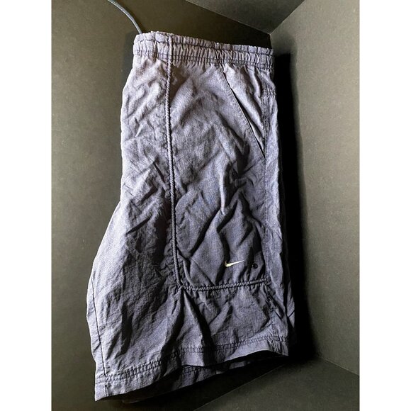 Vtg Nike Men M Navy Board Shorts Beach Swim Trunks - Picture 4 of 9